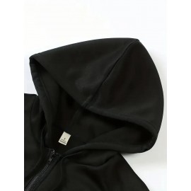 Women's Koi Fish & for Lotus Zip-Up Hoodie Jacket - Dark Green/Red Accents, Front Pockets, Machine Washable Zippered Hooded Sweatshirt for Fall/Winter Casual & Formal Outfits, Winter Wear, Artistic Design, Soft Material, Trend Followers