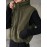 Women's Elegant High-Neck Sleeveless Zipper Jacket - Solid Color Olive Green Winter Coat, Full-Zip Closure, Structured Non-Stretch Design for Fall & Winter, Versatile Outerwear for Casual & Formal Occasions