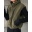 Women's Elegant High-Neck Sleeveless Zipper Jacket - Solid Color Olive Green Winter Coat, Full-Zip Closure, Structured Non-Stretch Design for Fall & Winter, Versatile Outerwear for Casual & Formal Occasions