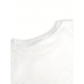 Women's Casual Long Sleeve T-Shirt with Fox & Maple Leaf Geometric Print - Vibrant Orange & Red on Grey, Round Neck, Machine Washable, Spring/Summer Vacation & Casual Attire, Versatile Streetwear, Spring Summer Apparel, Comfortable Fabric