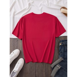 [Pink Cat Tshirt] Bright Pink Women's Cat Lover Graphic T-Shirt | Short Sleeve Crew Neck Casual Top with 