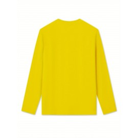 Women'S Cherry Graphic Long Sleeve T-Shirt - Vibrant Red Cherry Print, Casual Crew Neck, Machine Washable, Spring/Summer Vacation Top, Cherry Tshirt