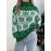 1pc Acrylic Elegant High Neck Long Sleeve Christmas Sweater for Women - Color Block Knit Fabric with Snowflake Pattern, Fall/Winter Season Pullover