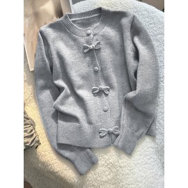 New Retro Buttoned Sweater Women's Fashionable Cardigan Top Soft and Cozy Knitwear